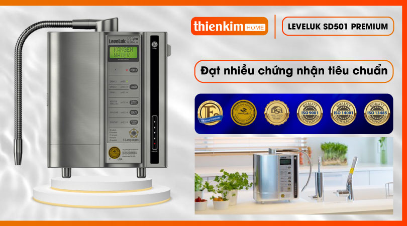 Máy điện giải ion kiềm Kangen LeveLuk SD501 Platinum đạt chuẩn